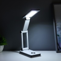 Настольная лампа складная "Современный" 30хLED от батареек/USB бело-черный 24х7х12,5 см