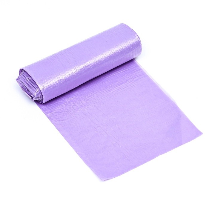 Мешки для мусора в рулоне ароматизированные UpakLand=30 л, лаванда ПНД, толщ 7 мкм, 20 шт.