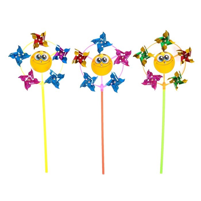 Ветерок с фольгой «Смайл», 42 см