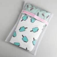 Мешок для стирки белья Доляна, 50×60 см, крупная сетка, цвет белый