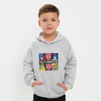 Толстовка детская Autobots, Трансформеры, рост 98-104, серая