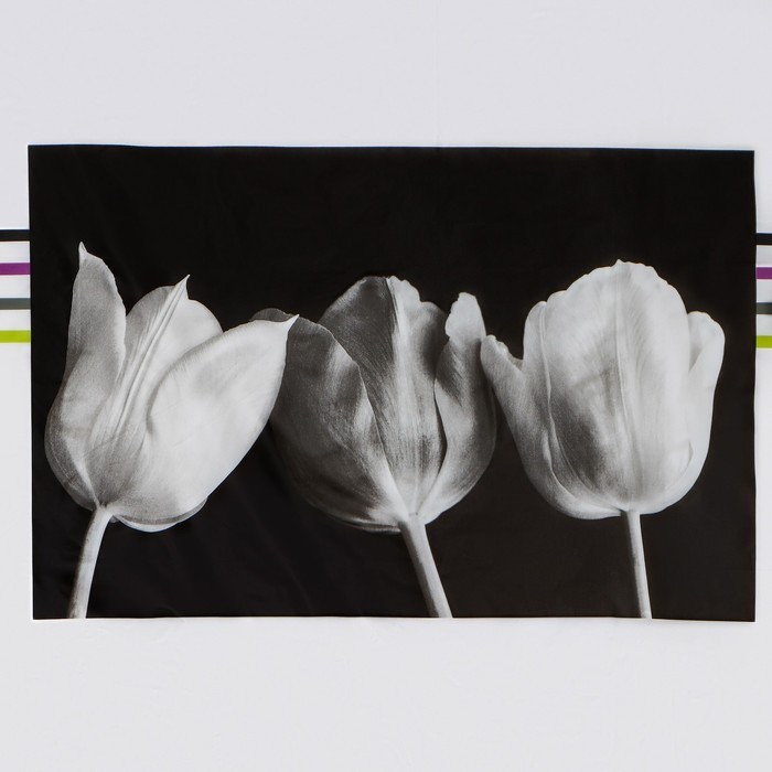 Штора для ванной Доляна «Белые цветы», 180×180 см, EVA