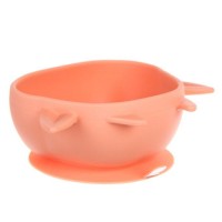 Тарелка детская на присоске, силиконовая, цвет бирюзовый, р-р: 12х15х5,5 см