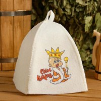 Шапка для бани и сауны «Сын царя», полиэфир, шерсть, детская, «Добропаровъ»