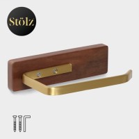 Держатель для туалетной бумаги Stölz Hölzern Premiere, ореховое дерево, алюминий, коричневый