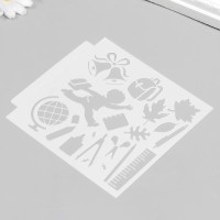 Трафарет пластик "Школа" 13х13 см