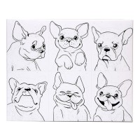 Картина по номерам на холсте с подрамником «Яркие бульдоги», 40 х 50 см