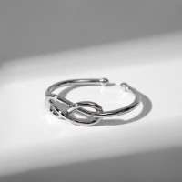 Кольцо безразмерное «Бесконечность», цвет серебро