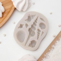 Молд «Большие ракушки», 9,4×7,5×1,5 см, цвет МИКС