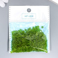 Бисер стекло 6/0 "Матовый полупрозрачный. Хвойный" 30 гр