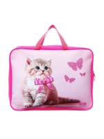 Папка с ручками текстильная А4, 350 х 270 х 100 мм, Calligrata TOP "Милый котик"