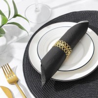 Кольцо для салфеток «Венок», d=4 см, цвет золотой