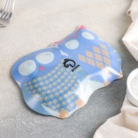 Блюдо сервировочное Доляна «Задумчивые совы», 18×13,1 см, цвет красный