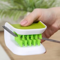 Щётка для столовых приборов и ножей Доляна, зелёная
