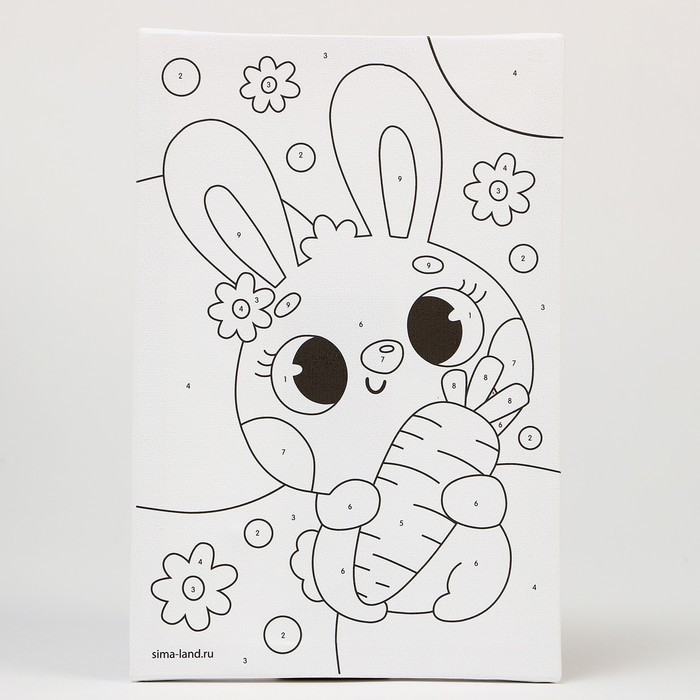 Картина по номерам для детей «Любопытный зайчик», 20 х 30 см