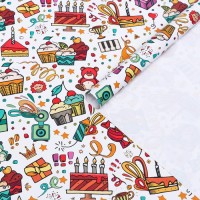 Бумага упаковочная глянцевая «Угощения», 70×100 см