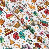 Бумага упаковочная глянцевая «Угощения», 70×100 см