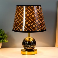 Настольная лампа "Амалия" E14 40Вт черный золото 20х20х30 см RISALUX