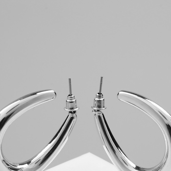 Набор серег QF «Нежность», 3 пары, цвет белый в серебре