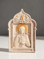 Икона «Святая Матрона», с подвесом, 12×8×2 см, гипс, роспись