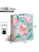 Пакет подарочный ламинированный, упаковка, «Магнолия», ML 23 х 27 х 11.5 см