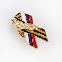 Значок на 9 мая «Георгиевская лента», 1.7×3 см