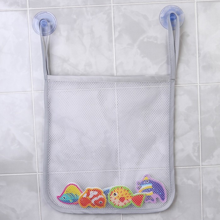 Игрушки для ванны Крошка Я «Морские обитатели» в наборе 8 штук, сетка, удочка