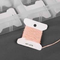 Органайзер для ниток мулине с бобинами, 18 съёмных ячеек, 27 × 18 × 4,5 см, цвет прозрачный