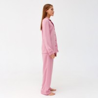 Пижама женская (рубашка, брюки) MINAKU: Light touch, розовая, размер 52 5205025
