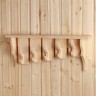 Полка - вешалка «Ступенька», 65×27×9.5 см, деревянная, 5 крючков, «Добропаровъ»