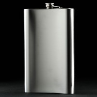 Фляжка ГИГАНТ «Хватит надолго», 1920 мл, серебристая