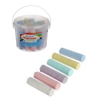 Мелки цветные для асфальта 21 штука, 7 цветов «Фантазия», цилиндр