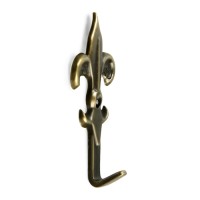 Крючок мебельный ТУНДРА TKO013, однорожковый, бронза, 10 шт. TMP