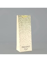 Пакет под бутылку «Подарок», глиттер, 13×36×10 см