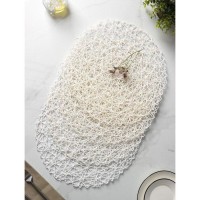 Набор салфеток сервировочных на стол Доляна «Одуванчик», 4 шт, d=38 см, цвет коричневый