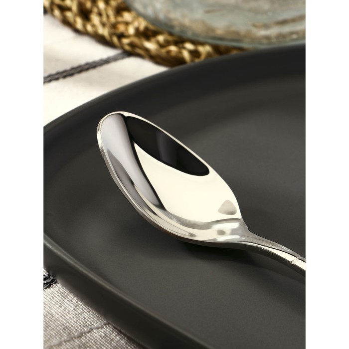 Ложка чайная Magistro «Виконт», h=17 см, цвет серебряный