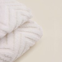 Полотенце махровое SL HOME: Geometry "Блан де Блан" 50х90 см, 83% хлопок, 17% лён, 500 г/м2