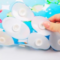 Коврик противоскользящий в ванну Доляна «Лагуна», на присосках, 35×69 см