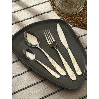 Набор столовых приборов на подставке «Руно», 24 предмета, цвет серебряный