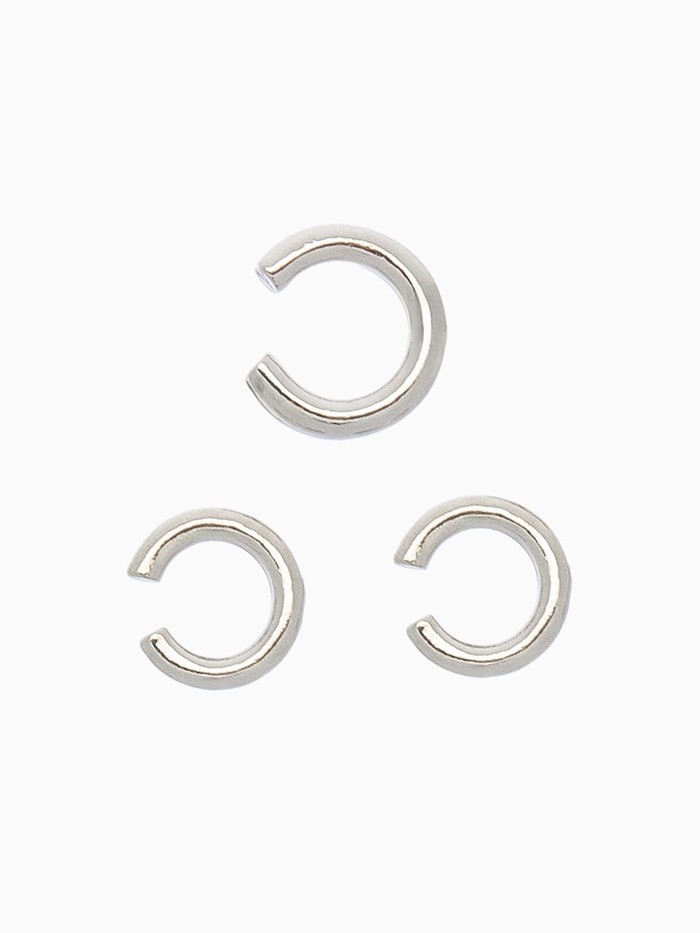 Серьги каффы «Трио», набор 3 шт. цвет серебро