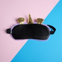 Маска для сна «Единорожка», фиолетовая