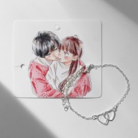 Браслет металл «Сердце» вечная любовь, цвет серебро