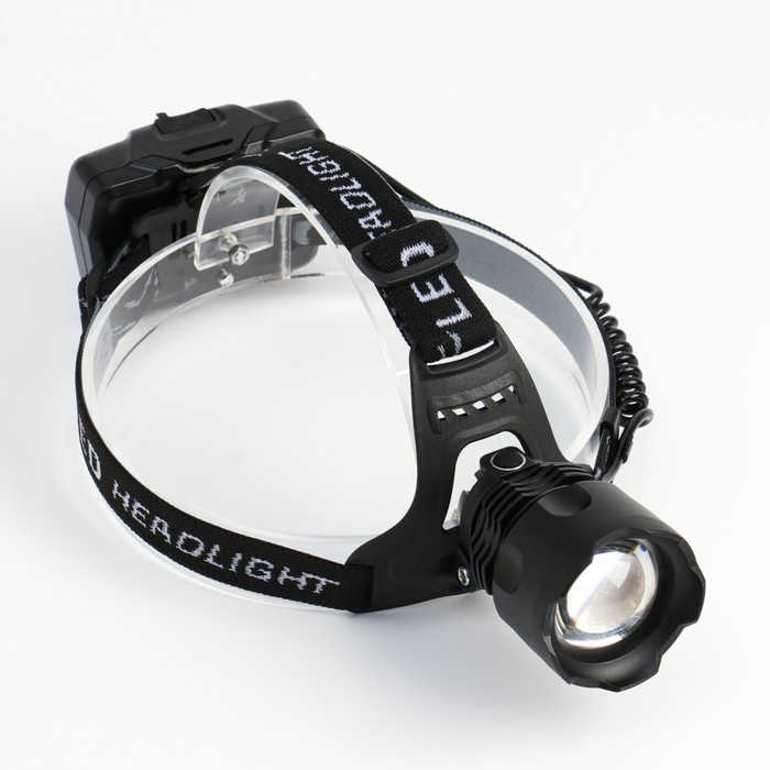 Фонарь налобный аккумуляторный, 10 Вт, 2х4800 мАч, Р50, USB Фонарь налобный аккумуляторный, 10 Вт, 2х4800 мАч, Р50, USB