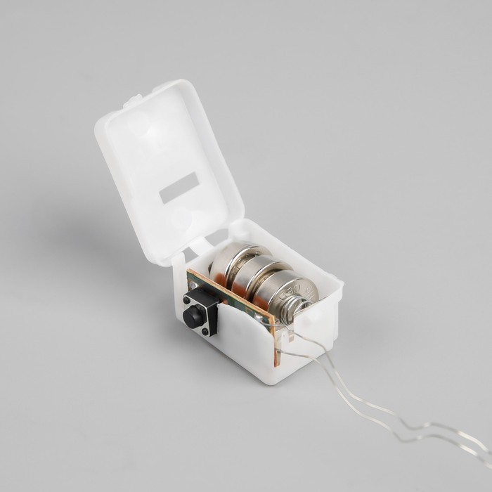 Набор гирлянд «Нить» 2 м роса, IP20, серебристая нить, 20 LED, свечение тёплое белое, 3 режима, батарейки AG13×3 (в комплекте), 3 шт.