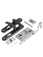 Замок врезной LOCKLAND Rd=005, с ручкой, B/S 55 мм, 4 ключа, серый