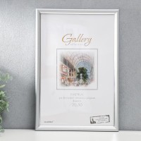 Фоторамка пластик Gallery 20х30 см, 636421-8, серебро (пластиковый экран)