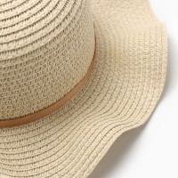 Шляпа для девочки "Милашка" MINAKU, р-р 54, цв.бежевый