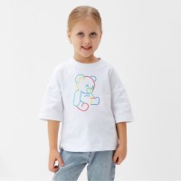 Футболка детская MINAKU "Gummy bear", цвет белый, рост 98 см