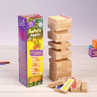 Падающая башня  "Новогодняя Дженга пати", 54 бруска, 30 х 8 см