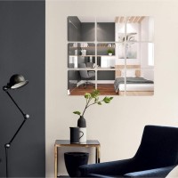 Набор наклеек интерьерных TAKE IT EASY «Квадратики», 9 шт., зеркальные, декор настенный, 15×15 см